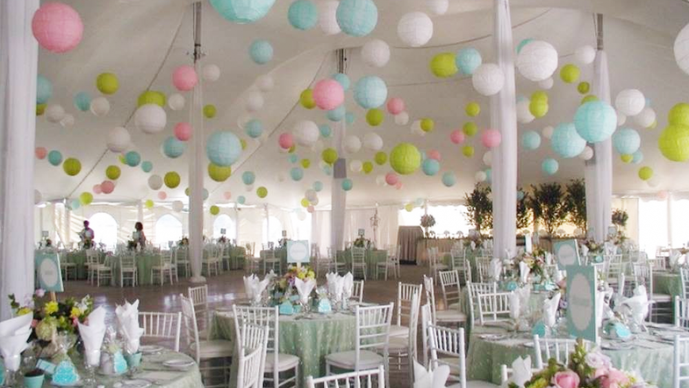 Mix pastel and vibrant round lanterns Hanging Lantern Company
